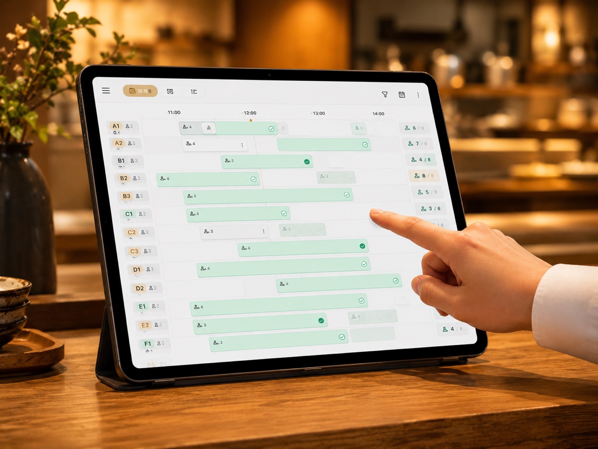 店頭iPadで予約台帳をダッシュボード管理