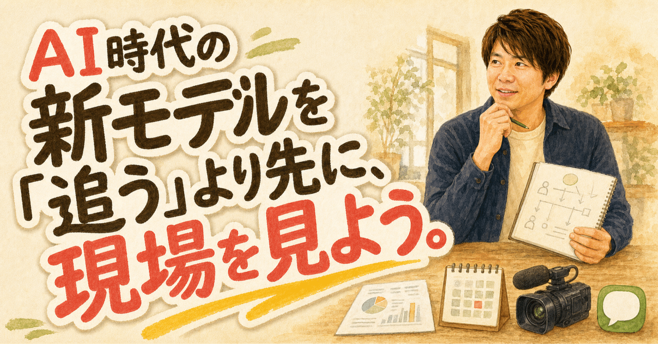 AI時代の、新モデルを追うより先に、現場を見よう。のnoteサムネイル